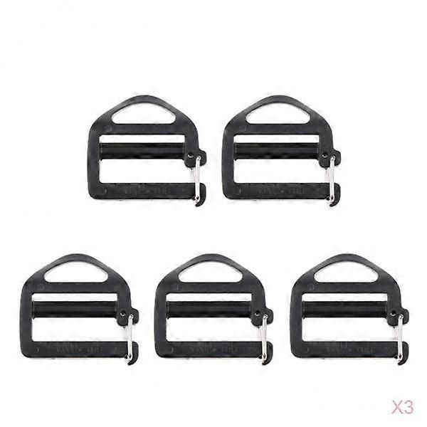15pcs Plastic Webbing Buckle for 25mm Strap Backpack Bag Case Attachment
