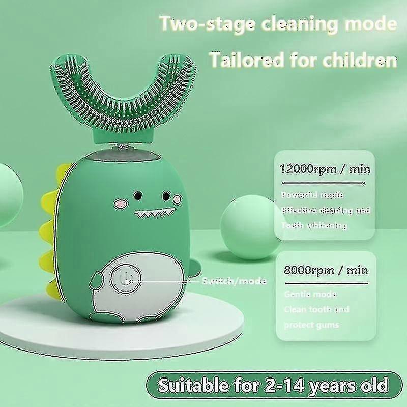 360 Degrees Children Electric Toothbrush(green)