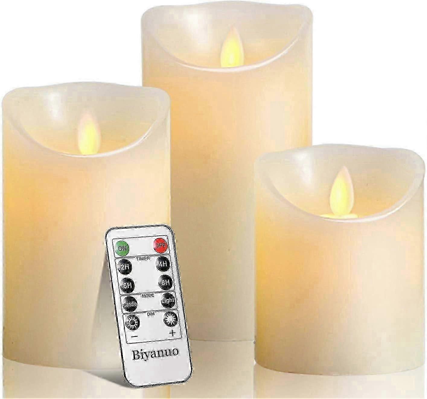 Real Wax Pillar Candle Led Candle Flameless Candle Light