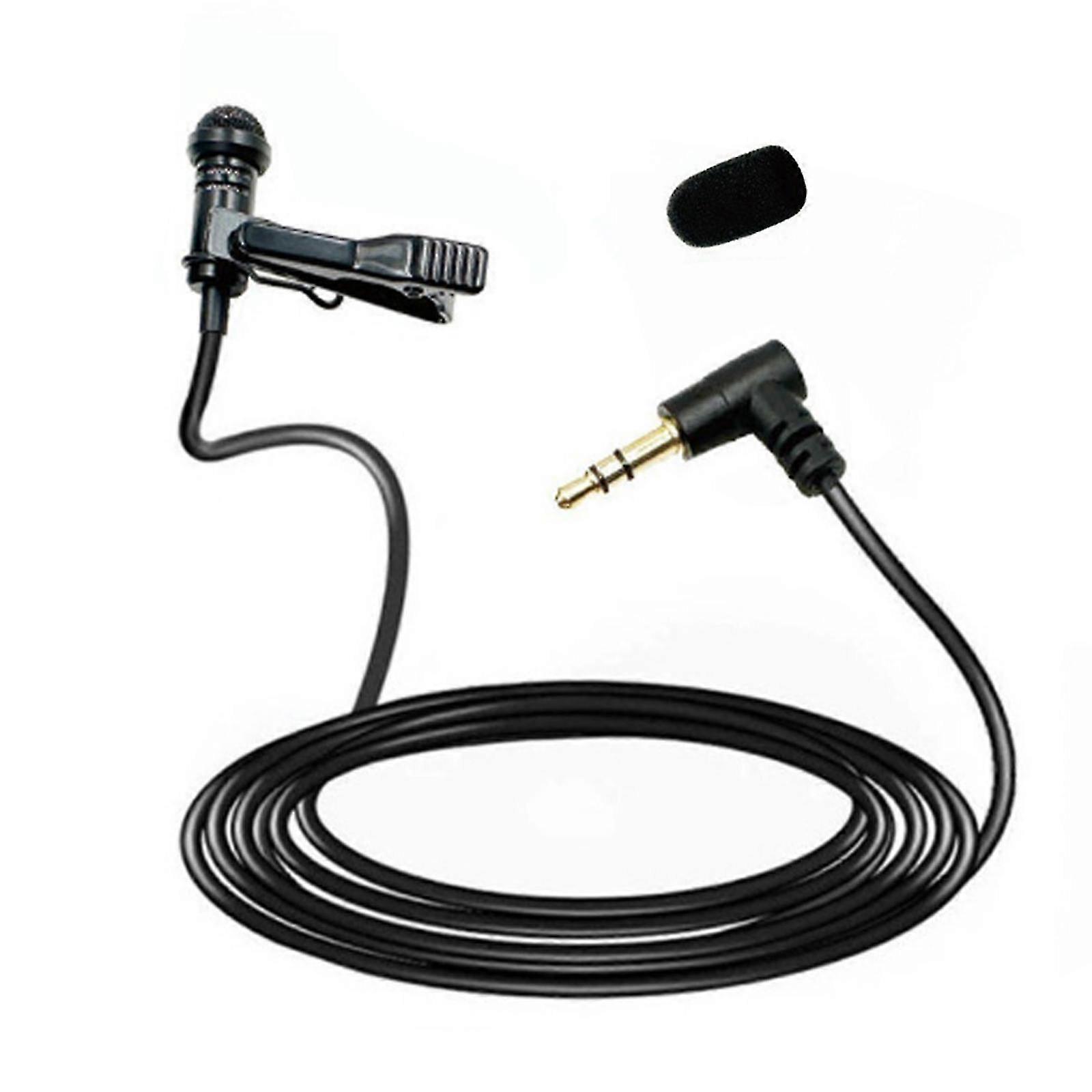 All-Directional Pickup Lavalier Clip Microphone with Long Cable for Presentations and Lectures featuring Wireless Connectivity