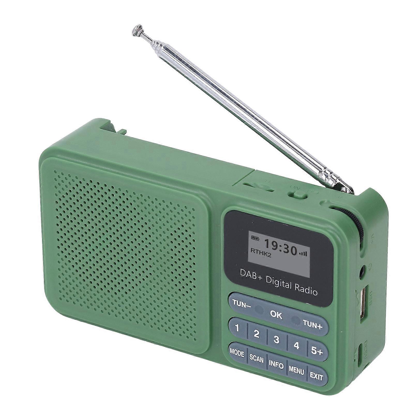 DAB Radio Solar Powered 3W Stereo Bluetooth Speaker Storage Card USB Music Playback Digital Radio 