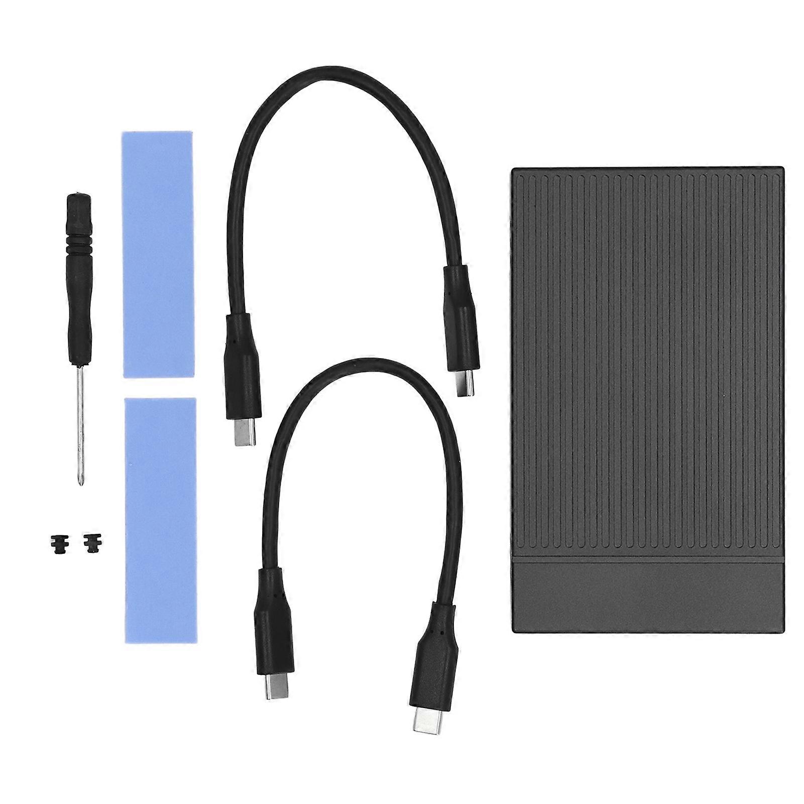 Dual Bay M.2 NVMe SSD Enclosure USB3.2 Gen2 10Gbps Type C USB A Docking Station