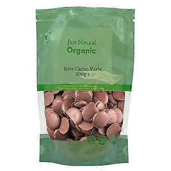 Just Natural Organic Organic Raw Cacao Paste 200g