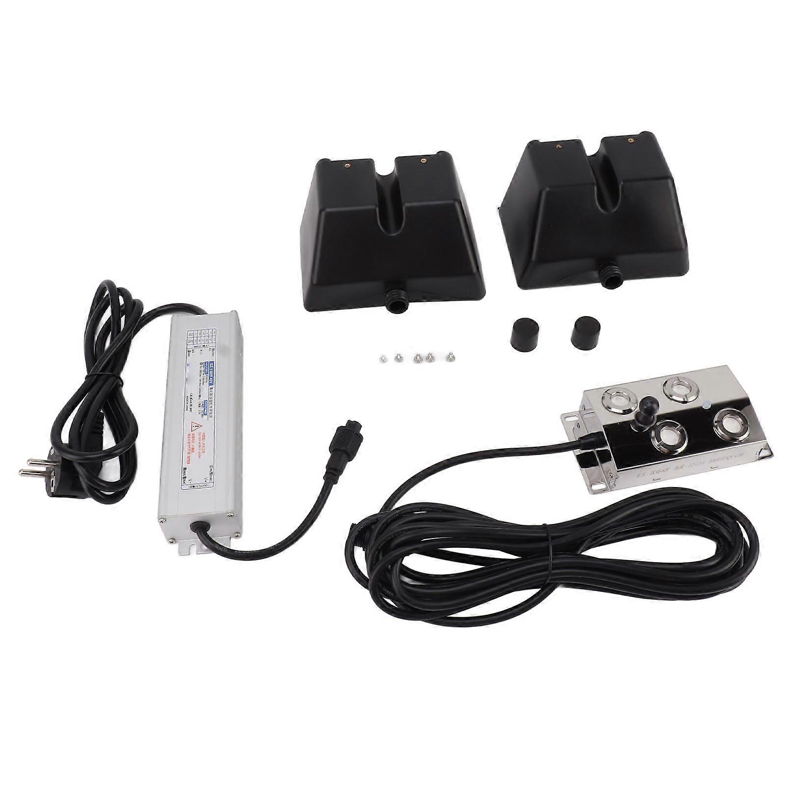 Brumisateur à ultrasons à 4 têtes, 150 W DC, 45 à 48 V, 3,4 A, IP67, sensible, pour serres, étangs, festivals