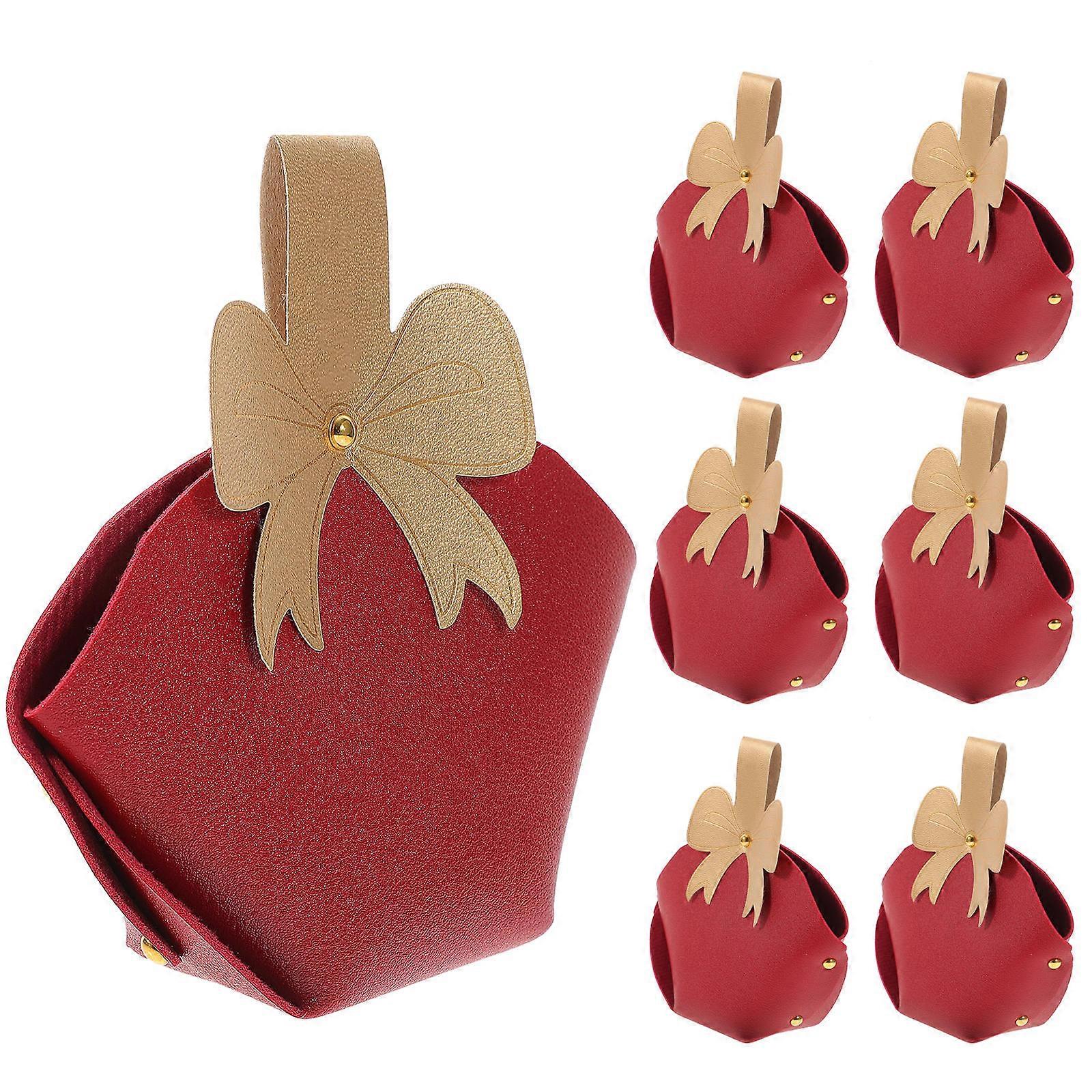 10pcs Bowknot Gift Boxes with Handle – Durable Favor Boxes for Crafts, Candy, Weddings, and Parties – Easy to Assemble