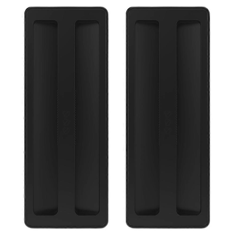 Silicone Toaster Cover Set   2pcs Protective Lid for Bread Makers   Elegant Design   Easy to Use Kitchen Accessory for Toaster Machines   Black