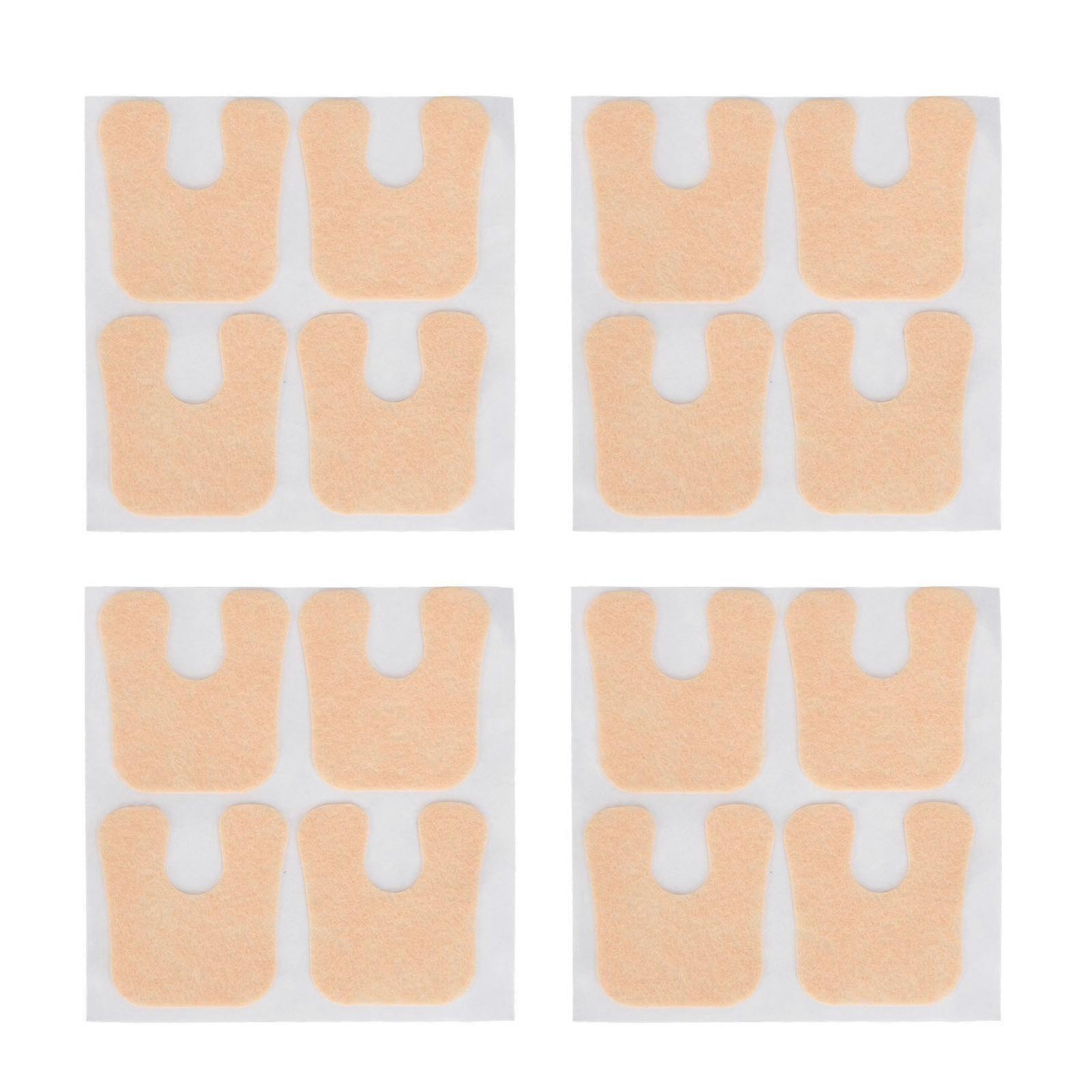 48pcs U Shaped Felt Callus Pads Prevent Rubbing Relieve Pressure Self Adhesive Callus Cushion Pads for Forefoot