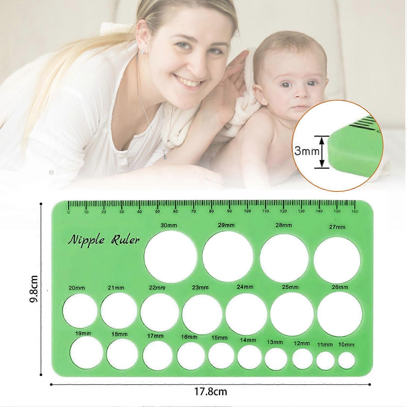 Nipple Ruler for Breast Pump Flange Sizing Tool Silicone Nipple Measurement Tool for New Moms Breast Pump Flange Sizing Tool with 1.5M Soft Ruler