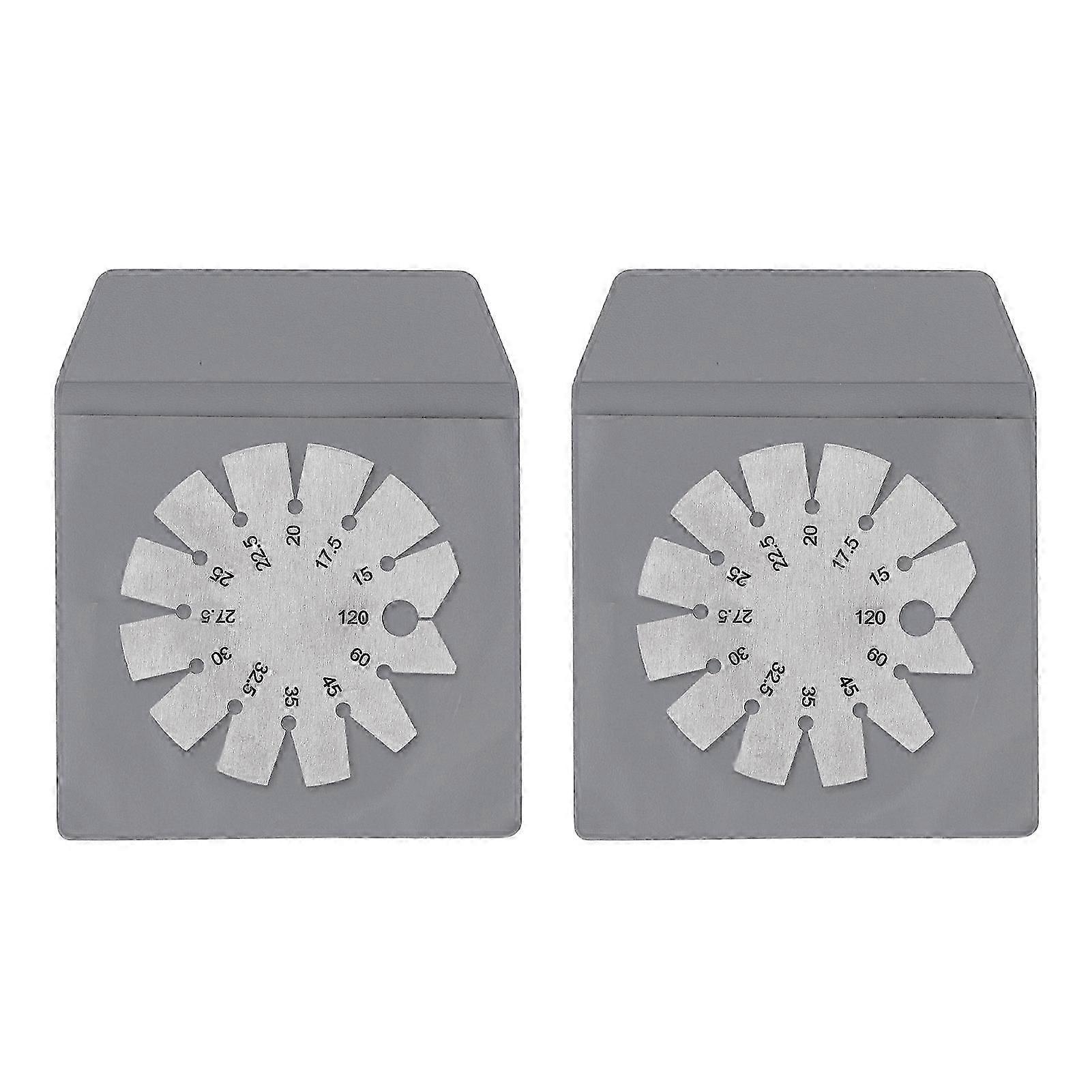 2Pcs Bevel Gauge Stainless Steel Compact Multipurpose Axe Angle Gauge for Edge Checking Measuring