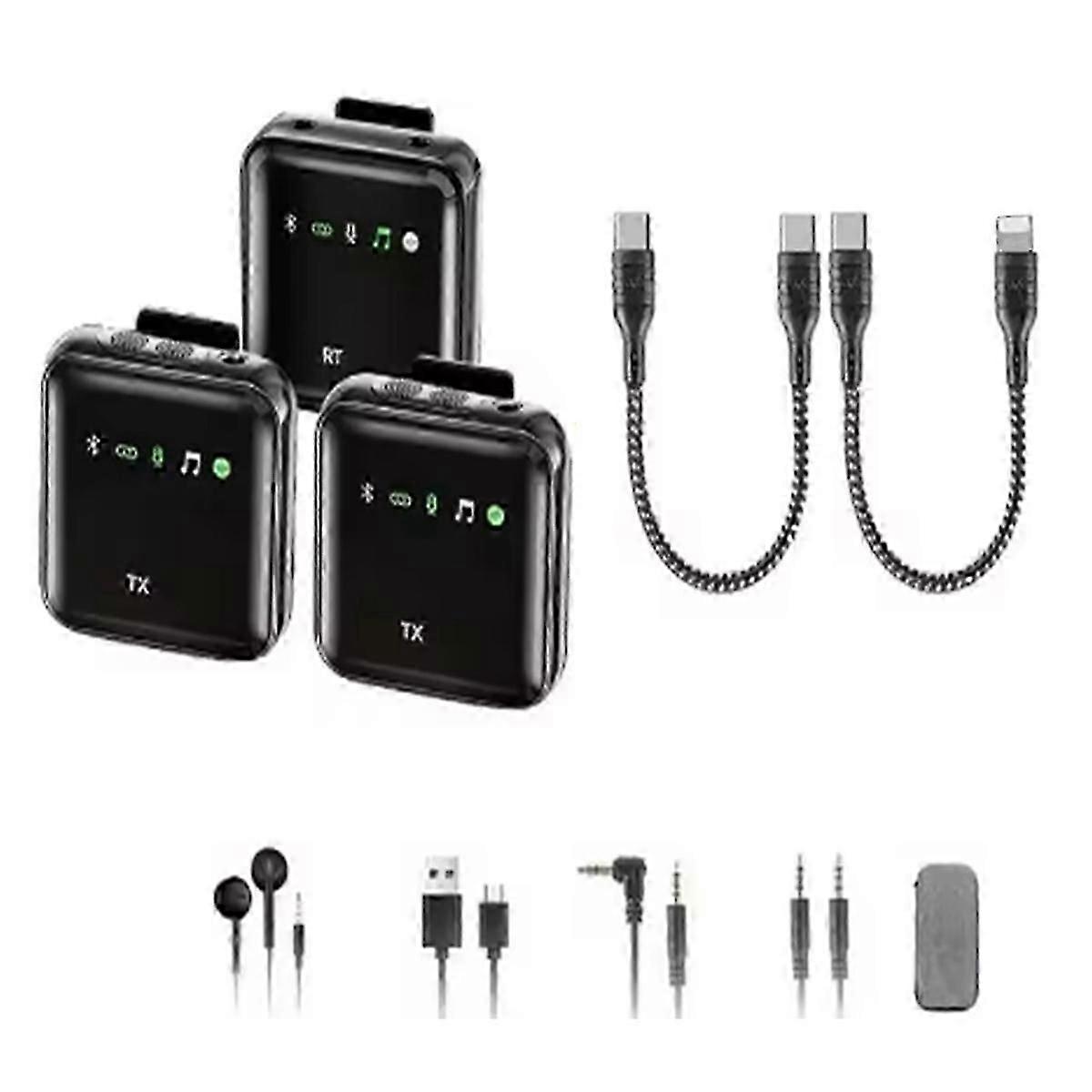2,4G Wireless Lavalier-mikrofon Mikrofon System Audio Video Aufnahme Mikrofon Mini Bluetooth Mic für Und