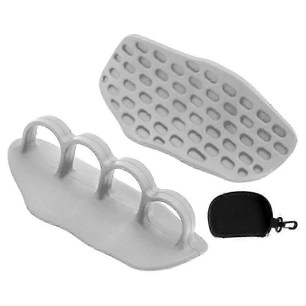 1对举重握把 健身握把 轻便防滑硅胶握把垫 健身体硬拉手保护器