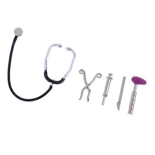 6x Dollhouse Miniature Accessory Doctors Set Injection Scissors