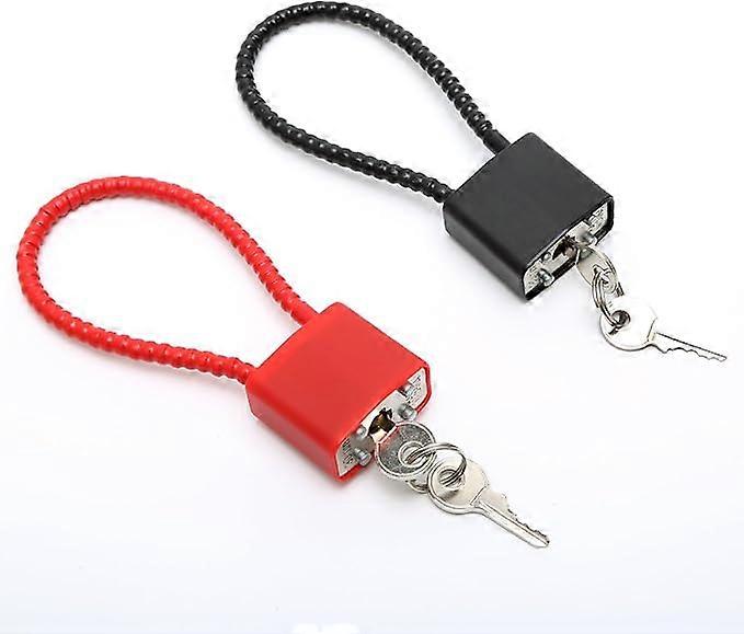 Pack Steel Rope Locks with Keys, Long Shackle Keyed Cable Lock, Cable Lock for Suitcase, Gate, Bike, College Locker