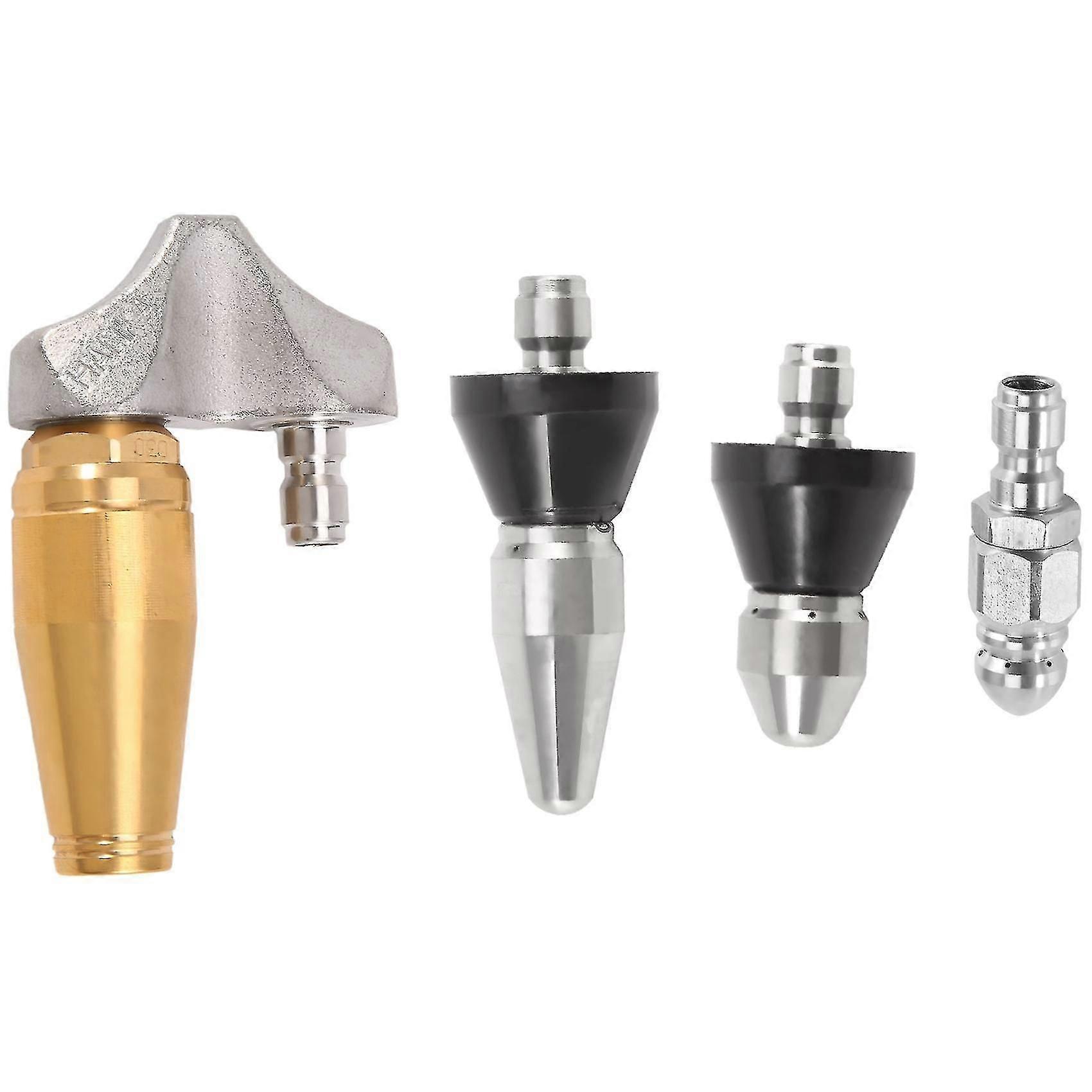 4-pack högtrycksavloppsrengöringsmunstycke för rörunderhåll