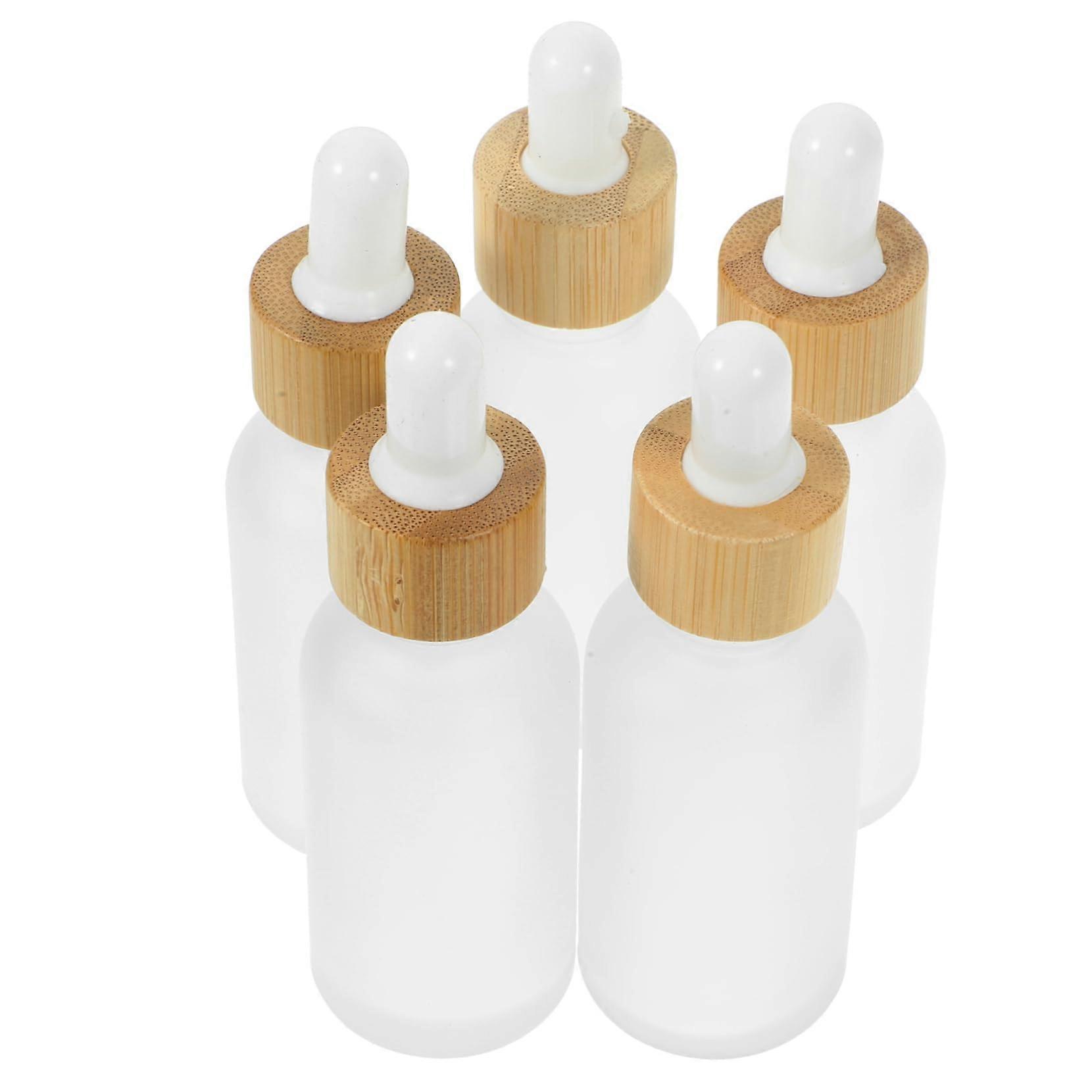 5 pieces dropper bottle with essential oils cap laboratory aromatherapy pipette