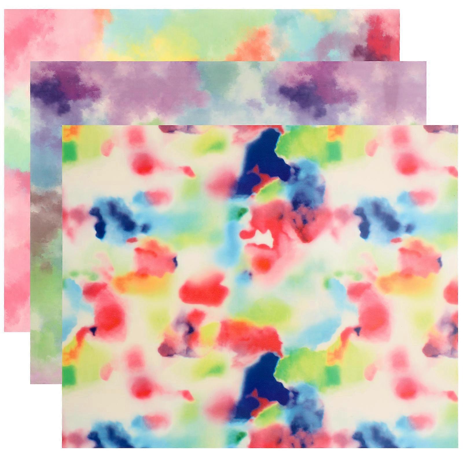 Thermal Transfer Sublimation Paper Watercolor Transfer Sheet Home Diy Personalization Assorted Color 30.5X25cm 3Pcs