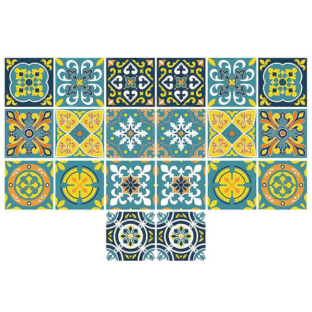 Bathroom Self Adhesive Tiles Easy to Clean No Residue for Interior Design Home Improvement 10x10cm 20Set