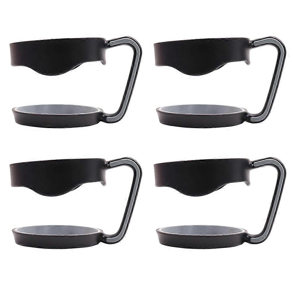 Tumbler Grip With Handle Travel Mug Handle Ergonomic Design Adjustable Grip 4Pcs Black