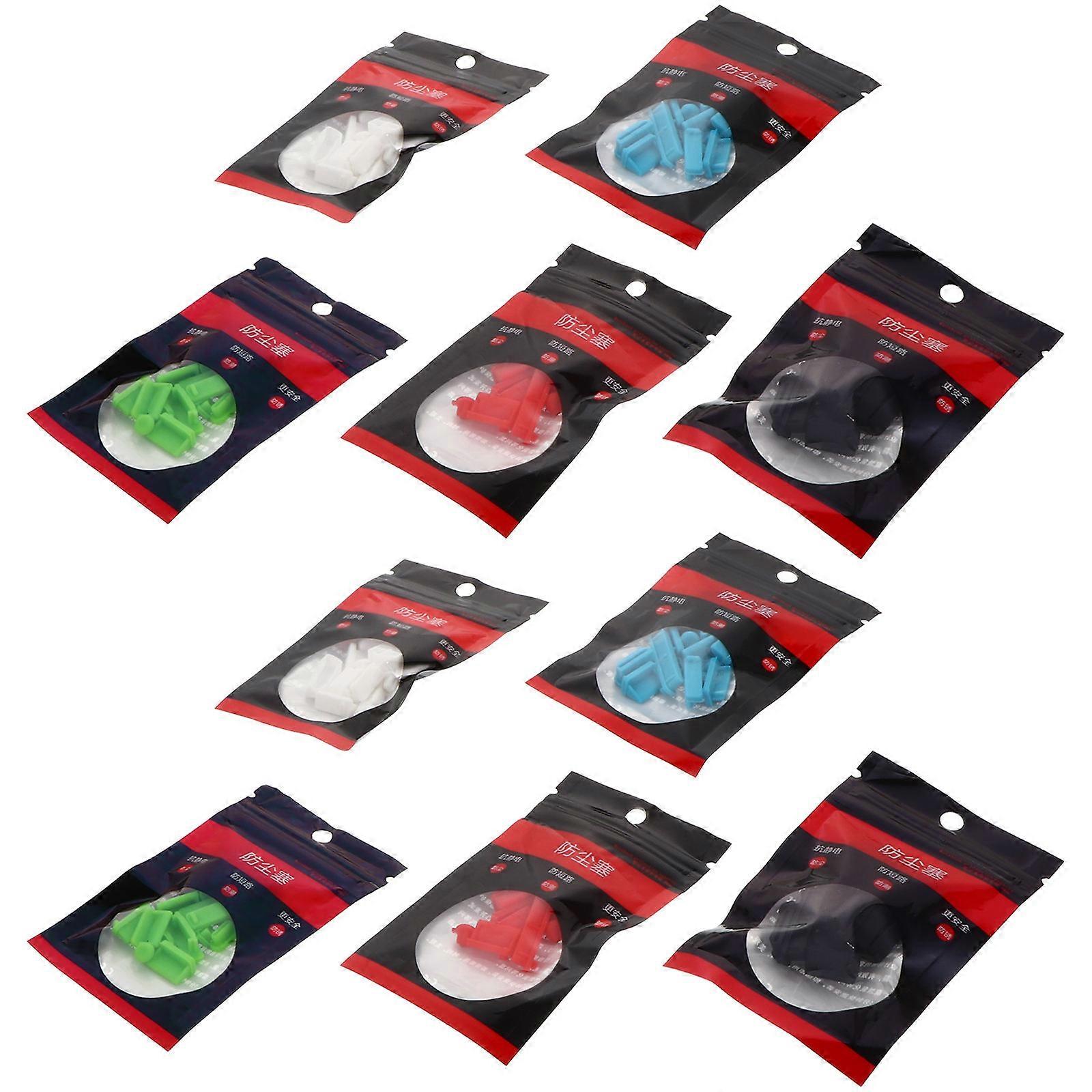 Laptop Port Plugs in Assorted Colors for Protection Made of Silicone 160pcs/10 Packs