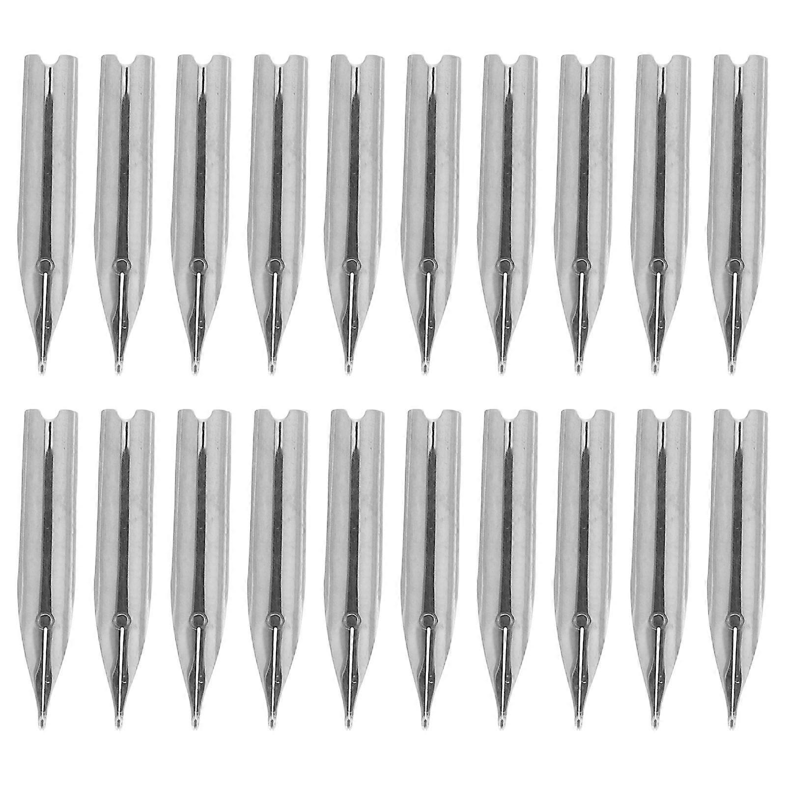 Fountain Pen Nibs Replacement Steel Pen Nibs For Office School Drawing Calligraphy 0.38 Mm Smooth Writing Durable 25Pcs