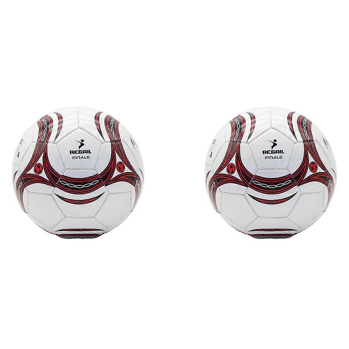 2X Soccer Ball Standard Size 5 Football Machine-Stitched Thickened Football Goal League Ball Sport T