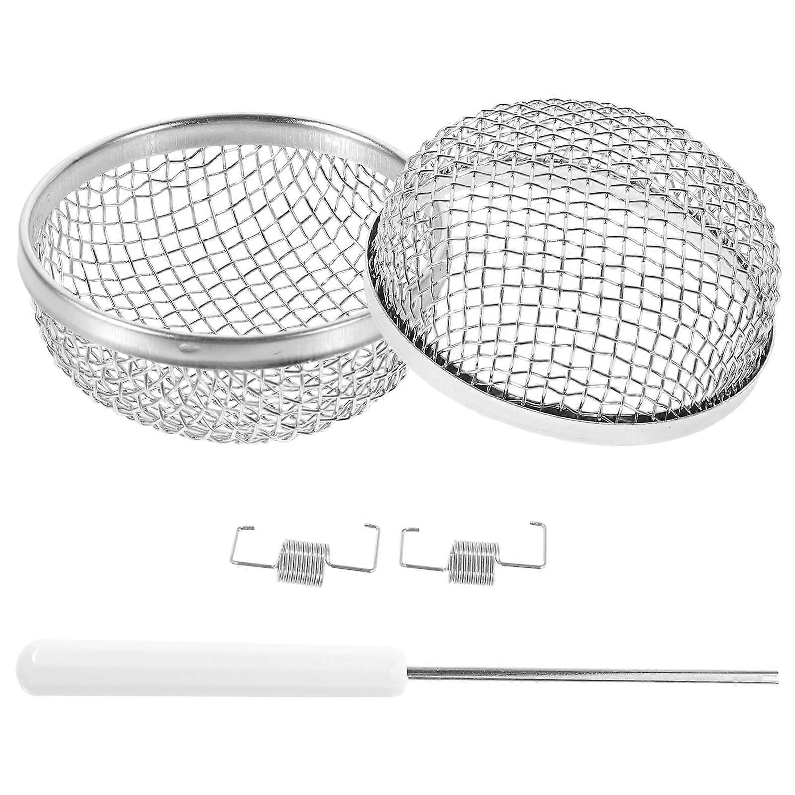 Rv Screens For Vents Rv Roof Vent Lid Cover Silver 2.8-Inch Diameter Insect Prevention 2Pcs