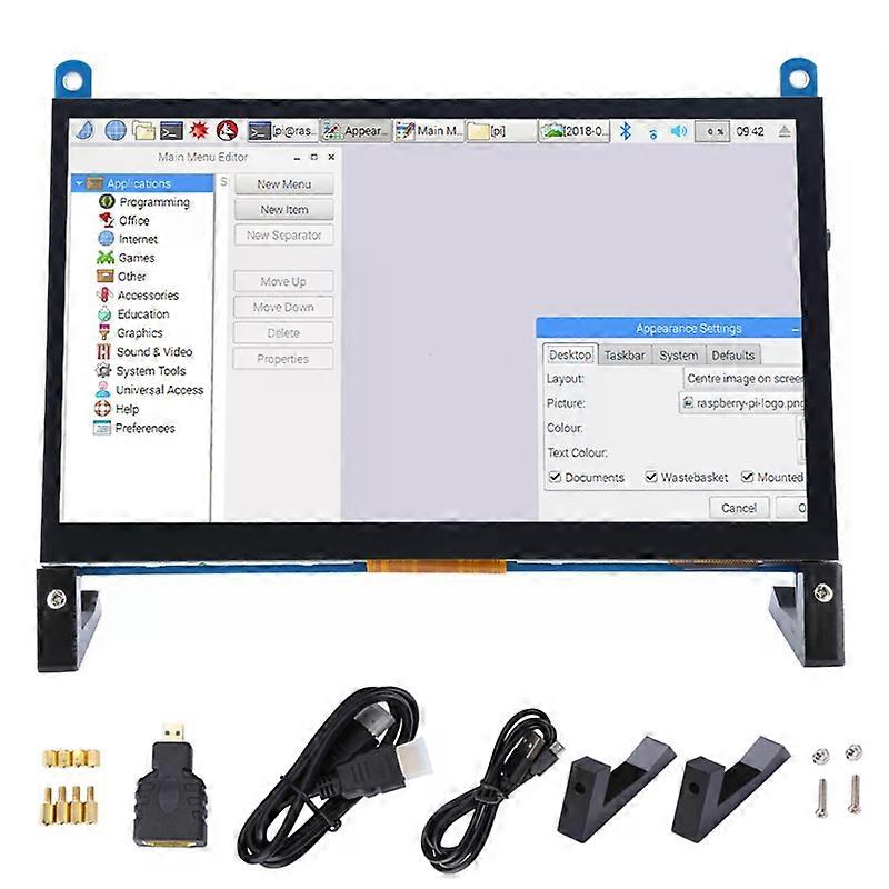 7 אינץ 'ips tft lcd תצוגה מסך מגע צג 1024*600 rgb פיקסל usb תואם hdmi