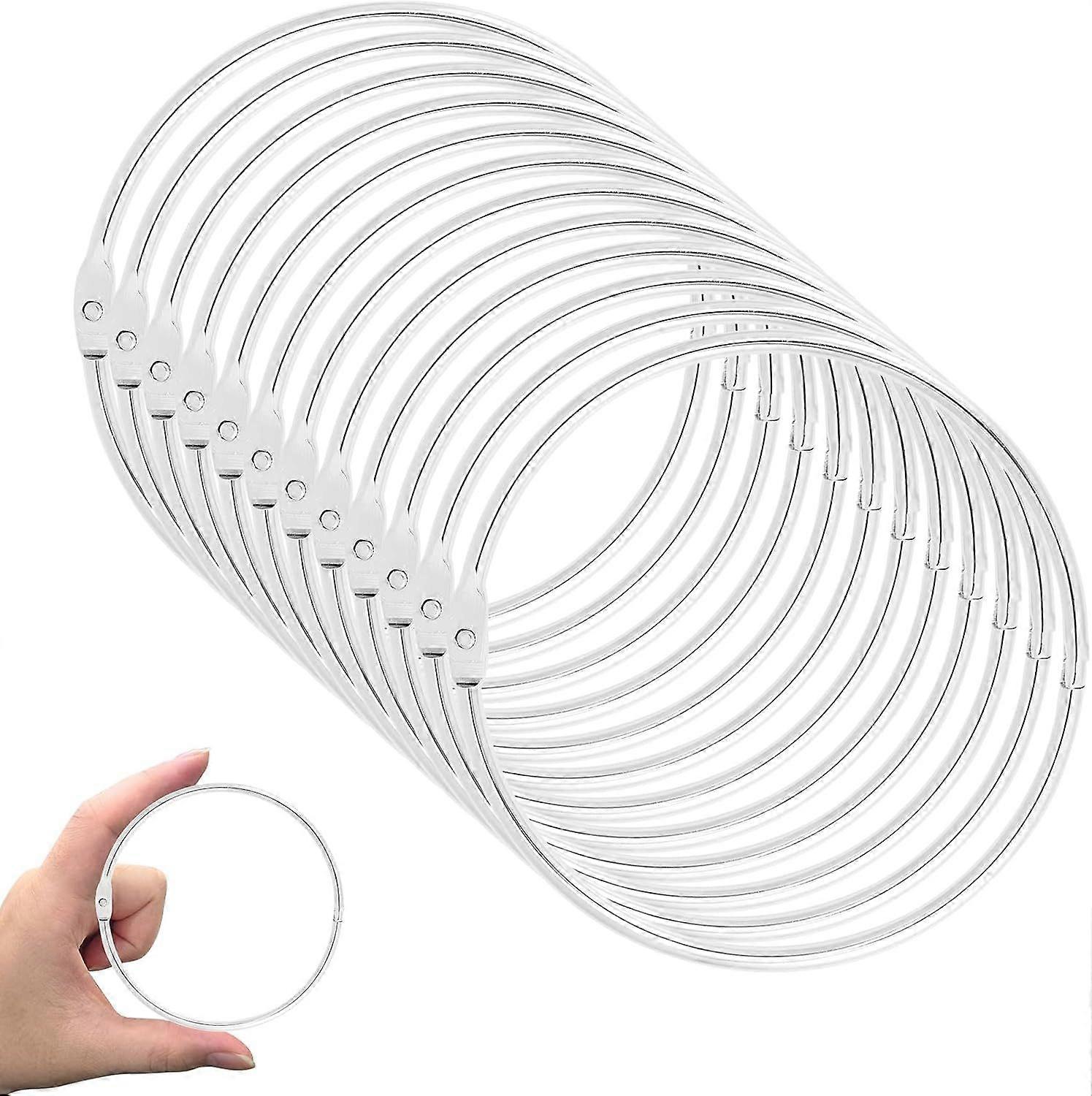 16pcs Loose Leaf Binder Rings: Iron Openable Book Binding Rings For Office Documents Index Cards Flashcards And Notes Organization