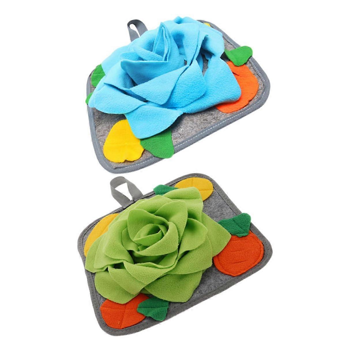 Pet Mat for Rabbits and Hamsters - Pack of 2 Sniffing Mats, Polyester Feeding Mats for Small Pets, Non-Slip, Easy to Clean