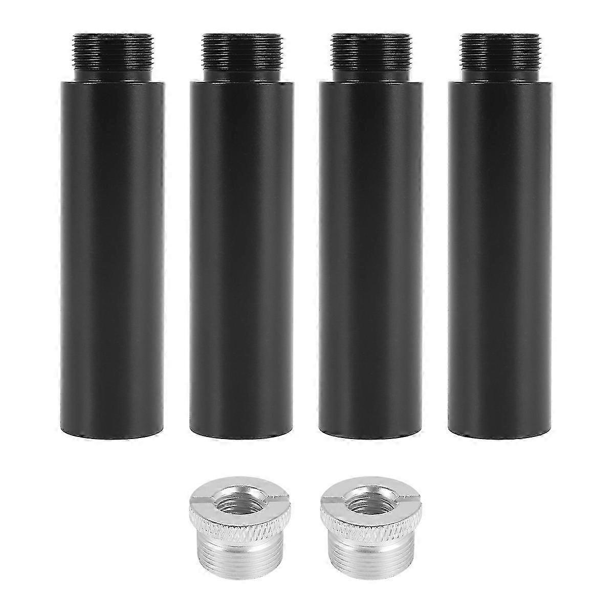 4Pcs Tubo de Extensão de Suporte de Microfone, 5/8 Polegadas Fêmea para 5/8 Polegadas Macho Haste de Extensão de Microfone para Desk Stan Edition 0708