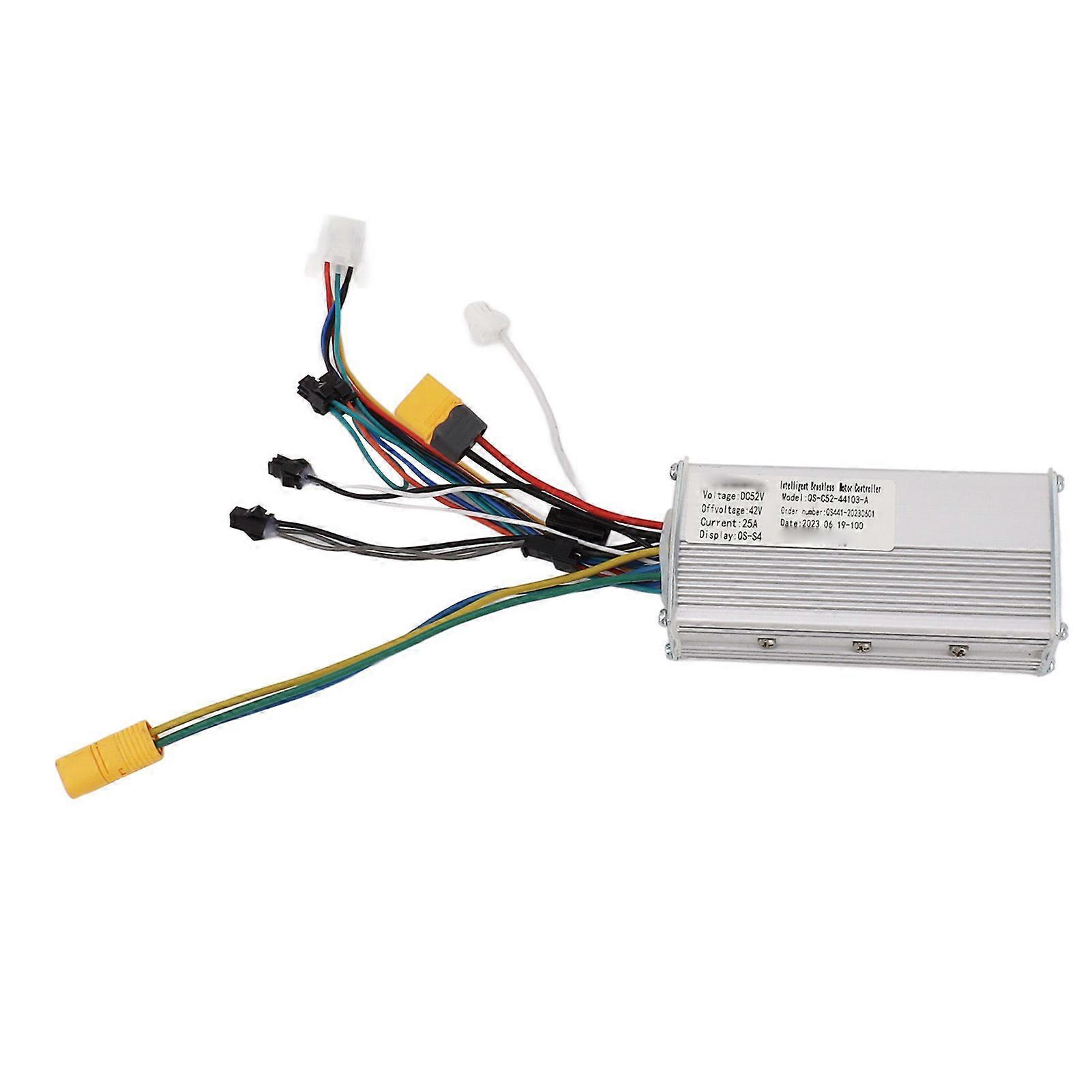 52V 25A Motor Controller Dual Drive Electric Scooter Brushless Controller Electric Bicycle Controller AccessoryYMQX)