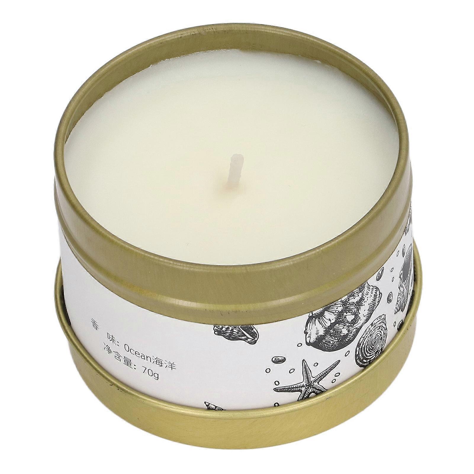 Αρωματικό κερί φυσικό φυτικό αιθέριο έλαιο σόγιας κερί κασσίτερου κερί για δείπνο υπό το φως των κεριών Golden 70g ωκεανός 