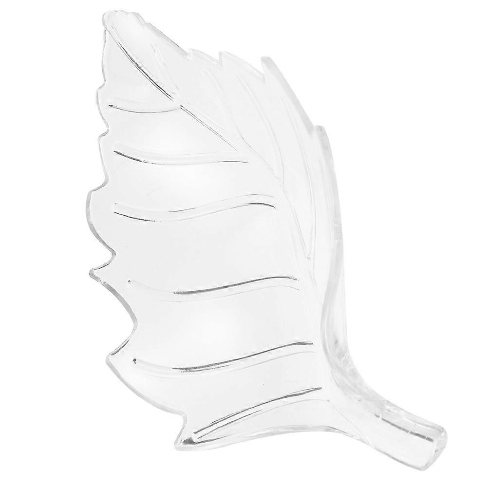 Fish Feed Bowl Leaf Shape Aquarium Floating Feeder Transparent Material Keeping Aquarium Clean 1Pack