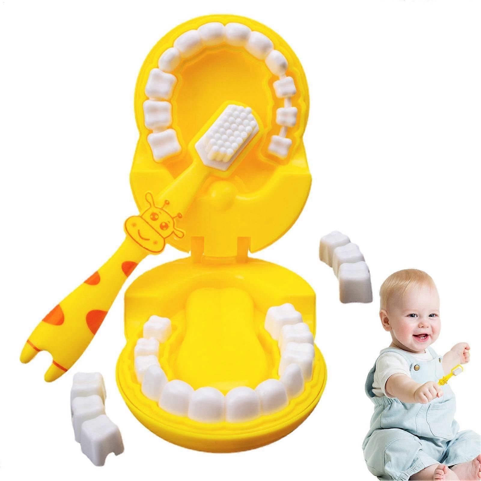 Toothbrushes Toy for Kids - Cute Giraffe Brush Teaching Game for Babies, Interactive Shusing Game, Educational Toy