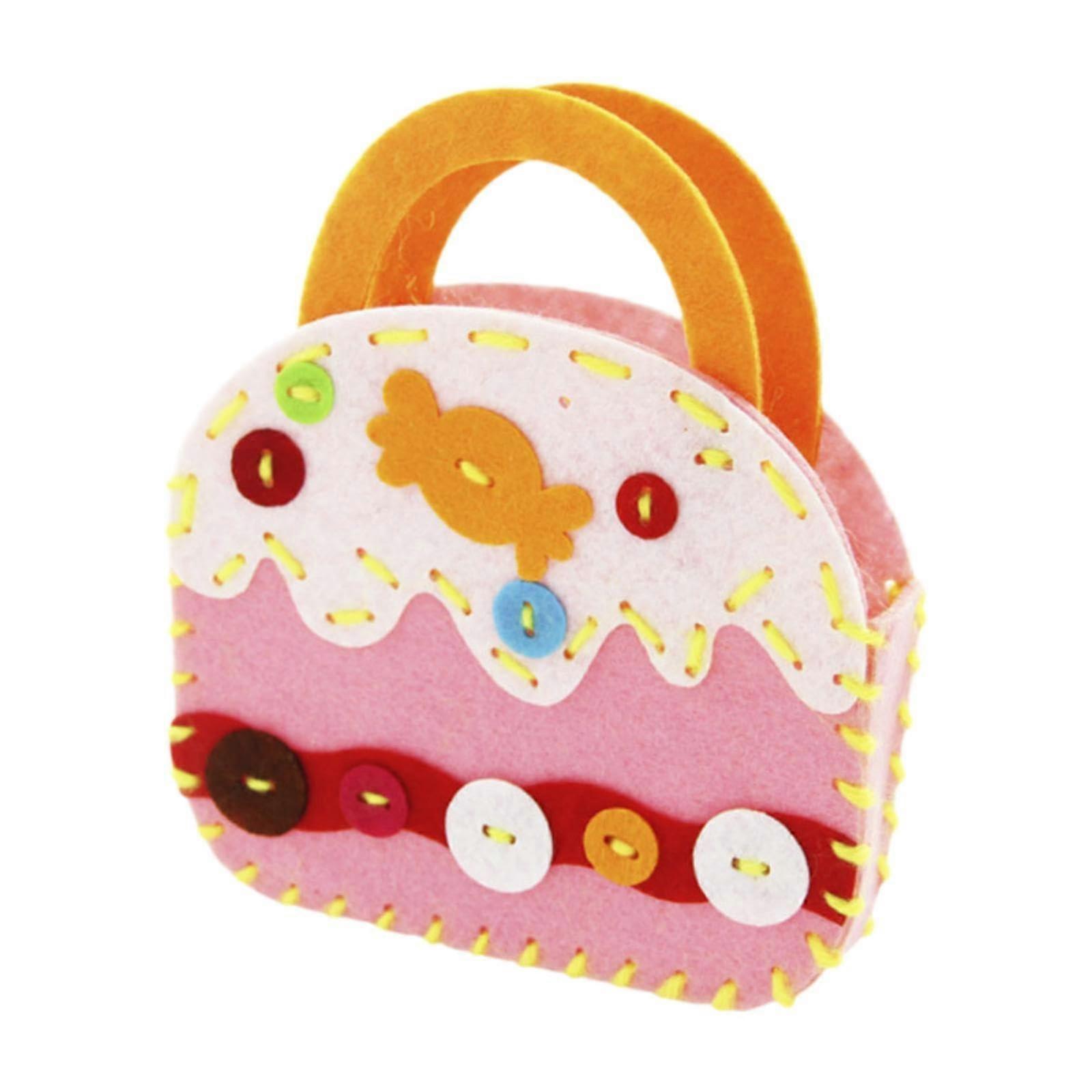 Kids Sewing Kit for Creative Handbag Making With Colorful Fabric, Accessories, and Easy-to-Follow Instructions