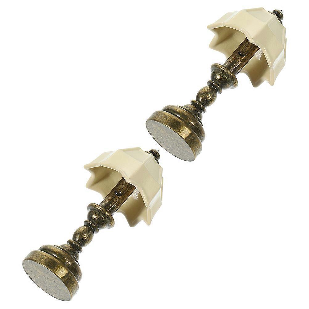 Miniature Table Lamp Set for Dollhouse Decoration – Retro Chic Desk Light Model for Photography, Display, and House Landscape Design