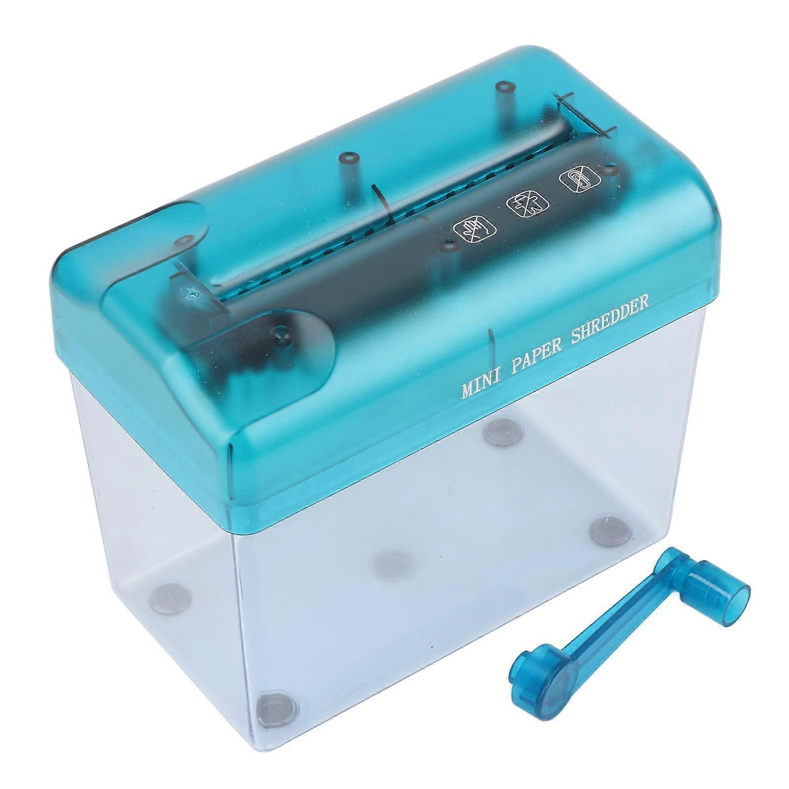 Mini Handheld Shredder, portable size, wide application, nonslip design, A6 paper shredding capacity 1L.