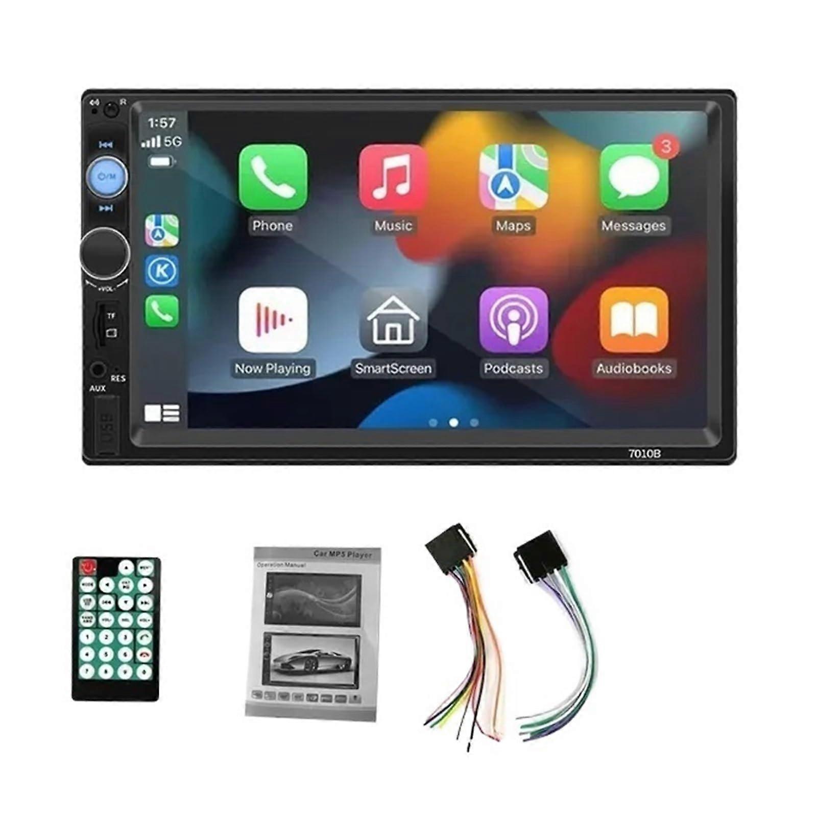 Kopfstuetze Video Player 2-DIN Car Radio 7-Inch MP5 Multimedia Receiver Bluetooth USB TF FM CarPlay