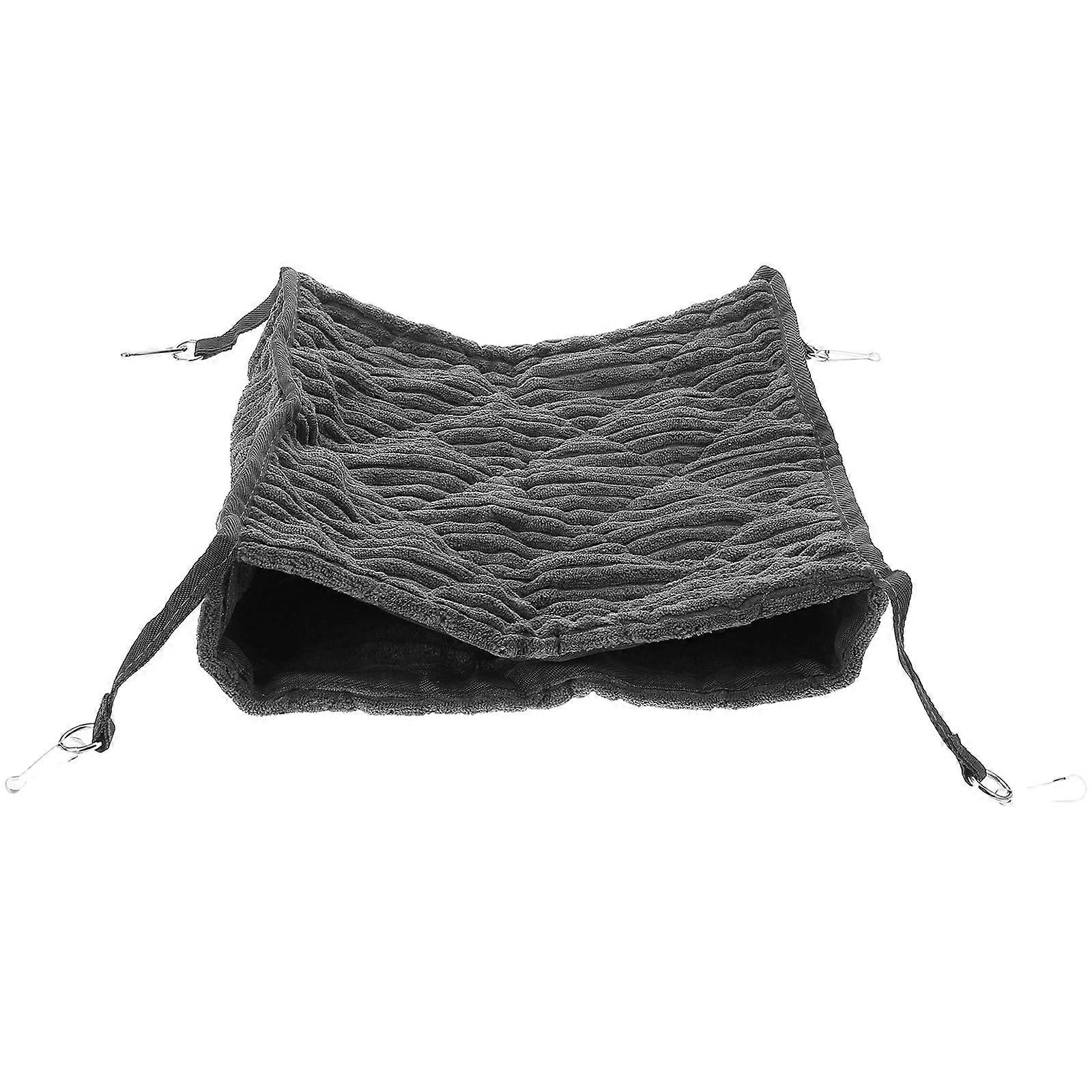 Cozy Double Layer Hammock for Small Animals – Space Saving Hanging Bed for Ferrets, Hamsters, Chinchillas, Easy Maintenance, Winter Insulation,