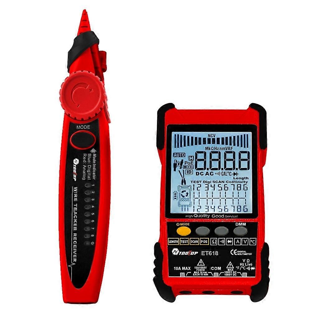 TOOLTOP 2-in-1-Multimeter für Netzwerkkabel ET618PRO