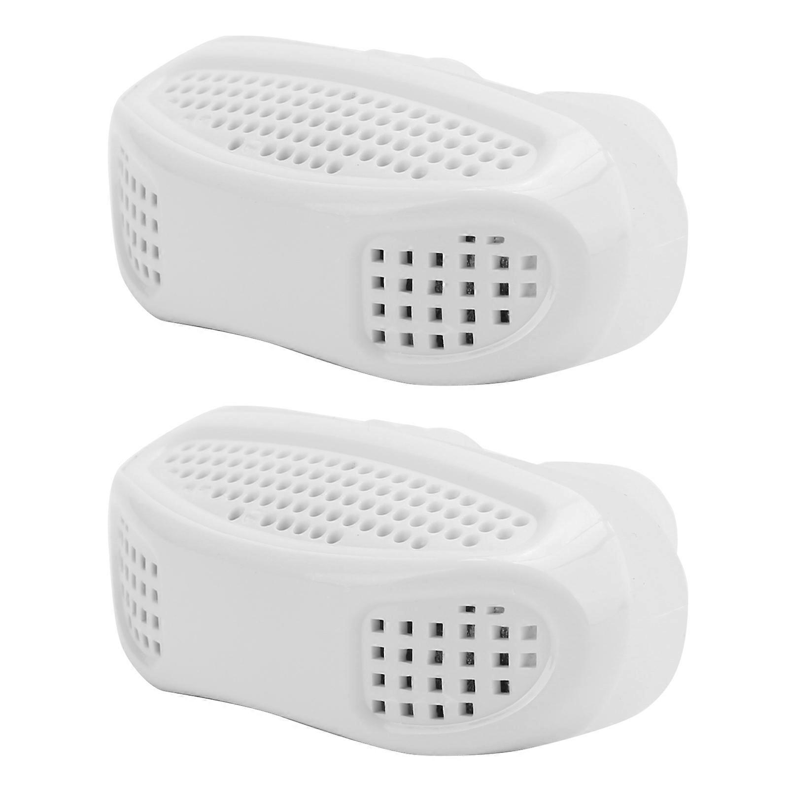2pcs Portable Anti Snoring Device Sleep Аid Device Solution Set White