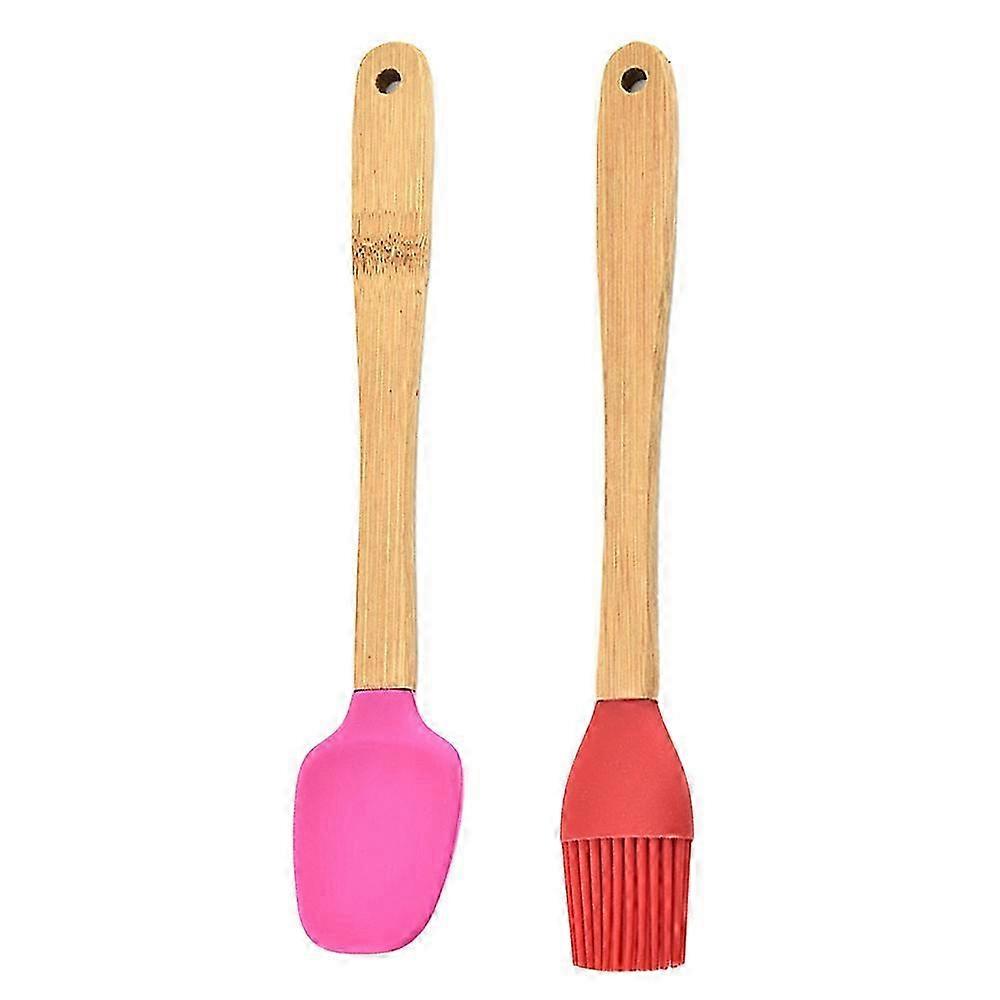 Silicone and Beechwood Kitchen Utensil Set, Ideal for Cooking, Easy to Clean, Safe for Non-Stick Cookware