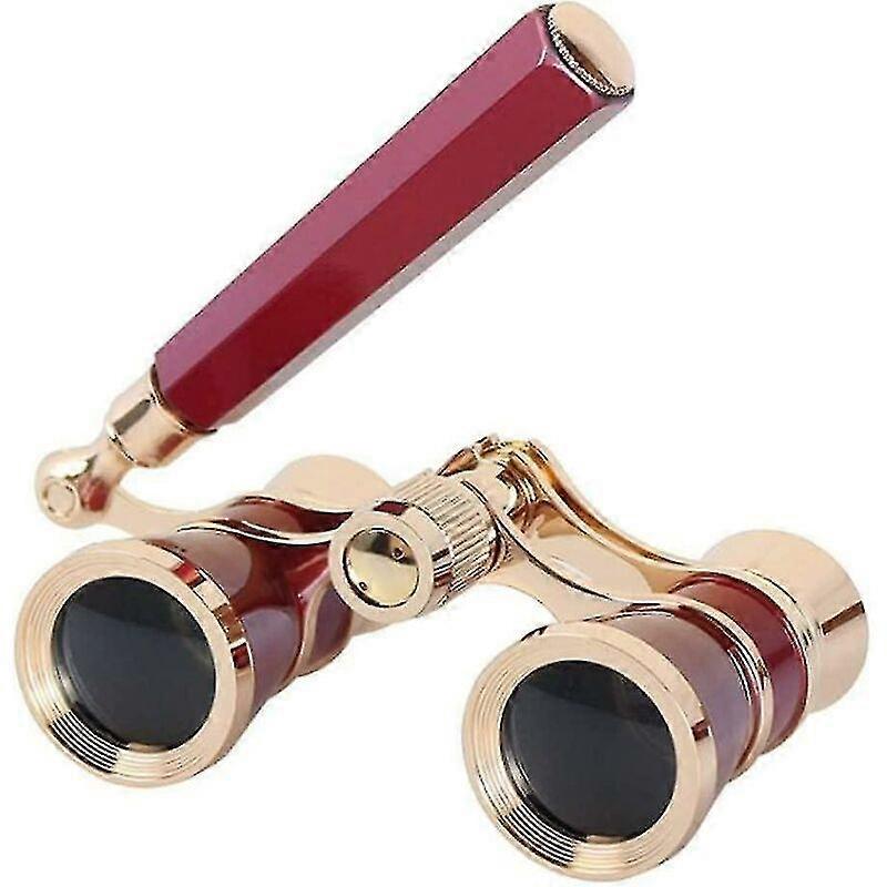 Piece, Binoculars, Mini Binoculars with, Red, 3x25