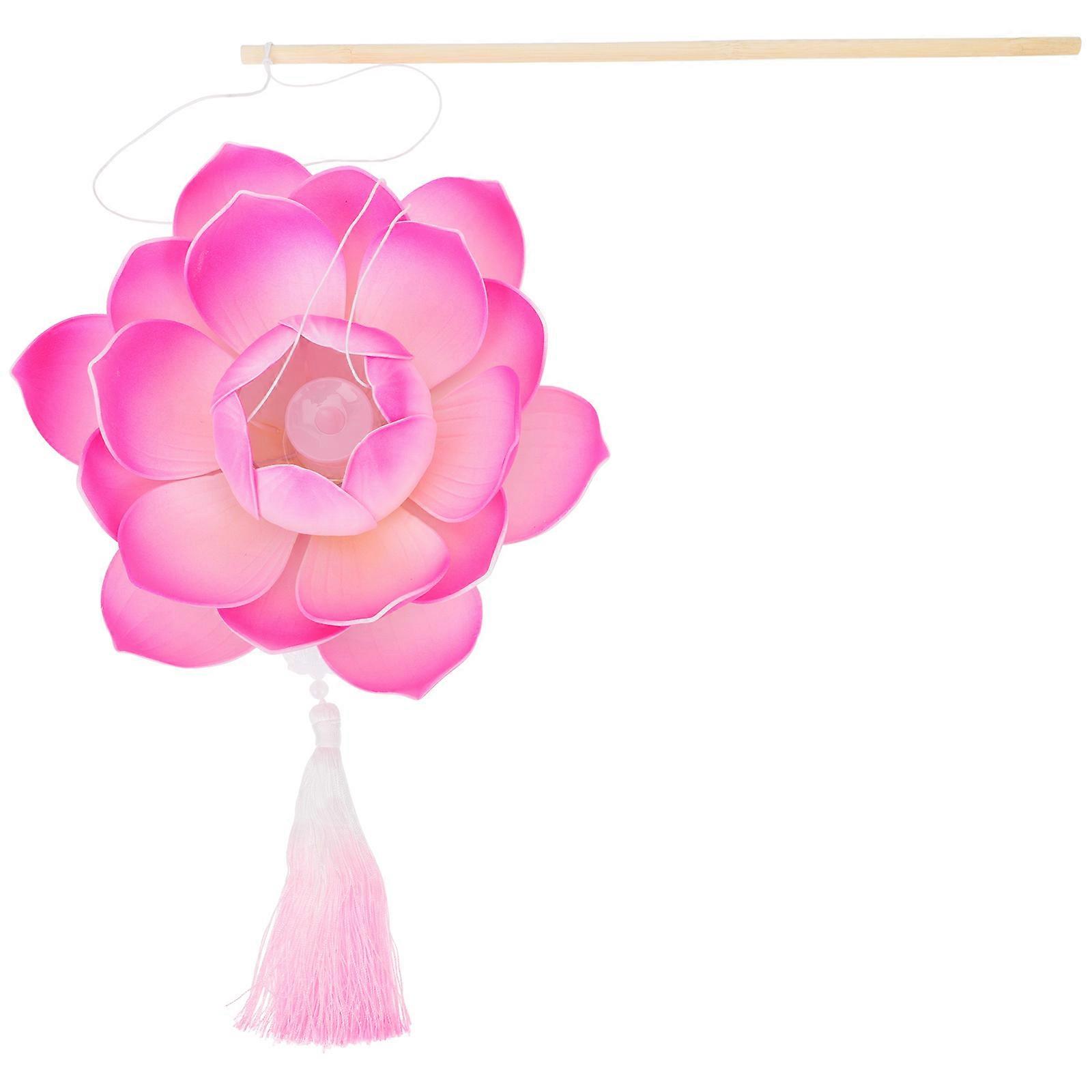 Pink EVA Portable Lotus Shape Light for Decor Durable Reusable Safe Compact Size