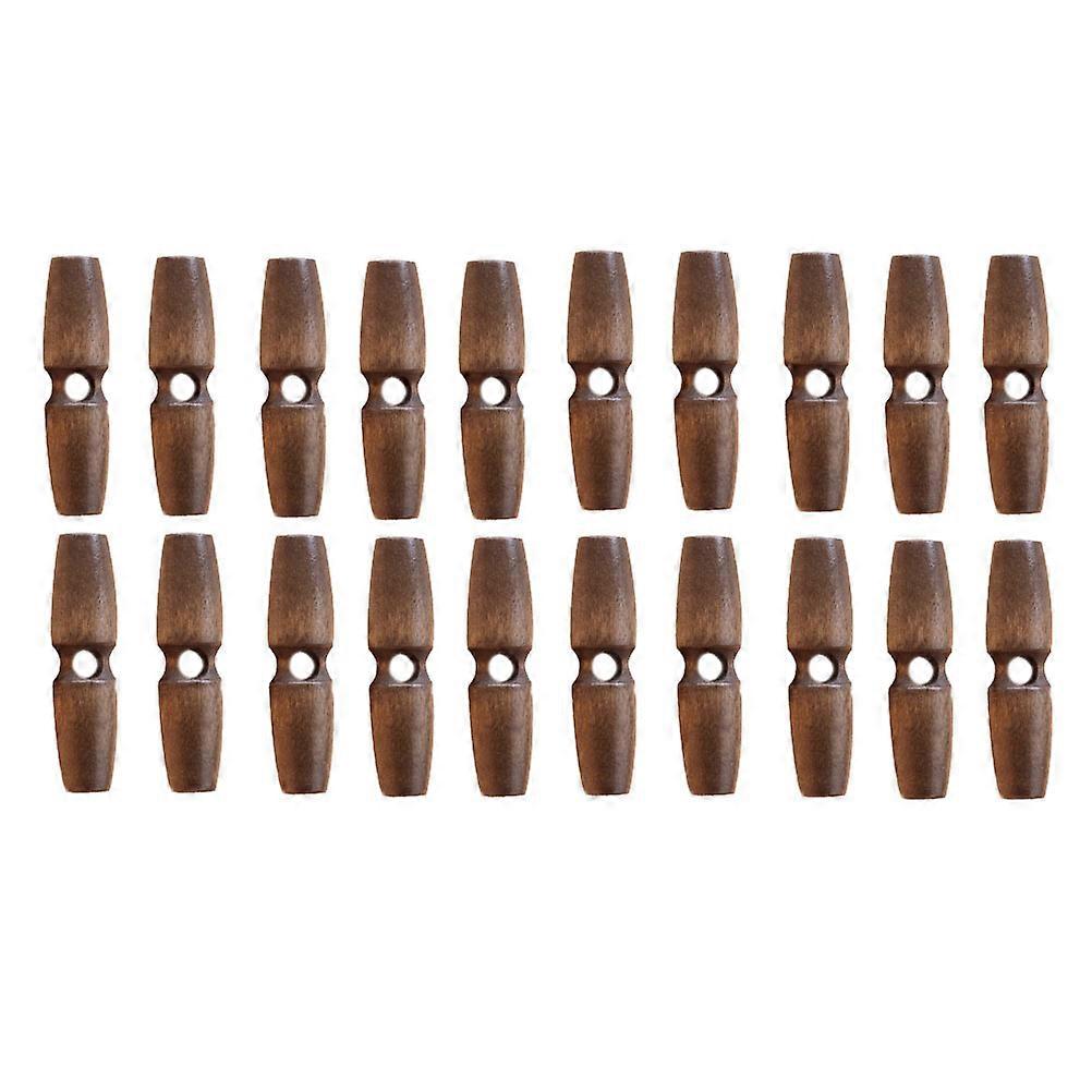 Sweater Buttons Wooden Sew-On Clothing Accessories Sweaters Backpacks Oval Shape Classic Style 20Pcs