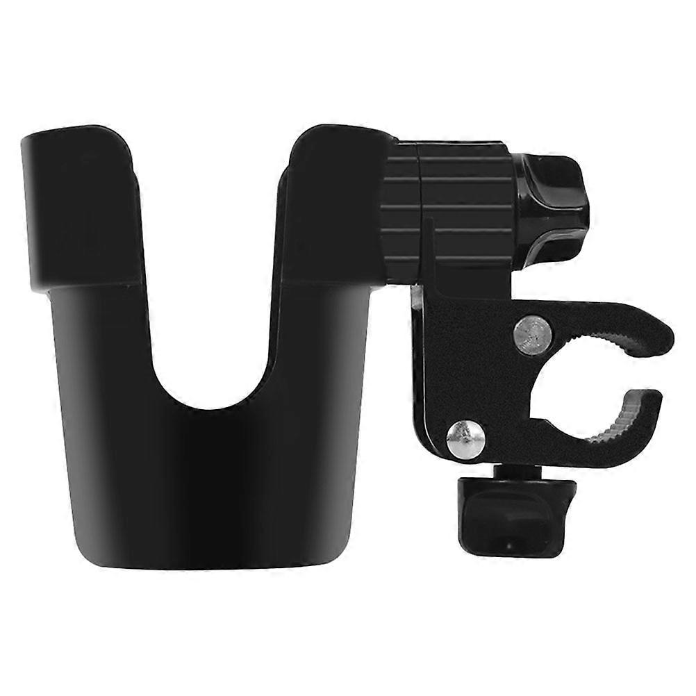 Stroller Cup Holder for Milk Bottles & Water Cups – Rotatable Drink Holder with Handlebar Clamp, Compatible with Pushchairs, Bikes & Shopping Carts