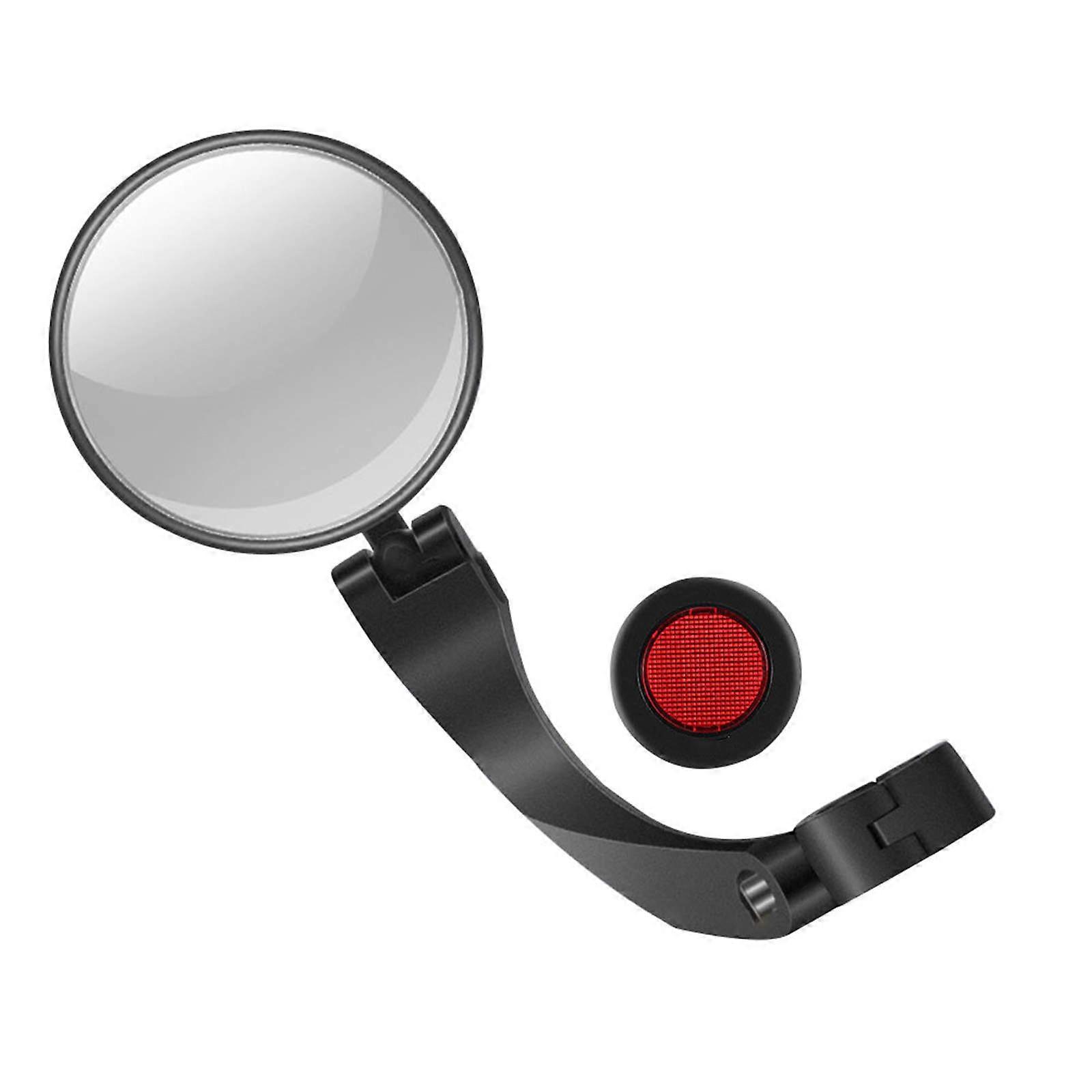 Bicycles Rearview Mirror Rotatable Rectangular Accident Prevention Outdoor Riding Handlebar With Outer Diameter 18-26Mm Glass Pc Nylon 1Pcs
