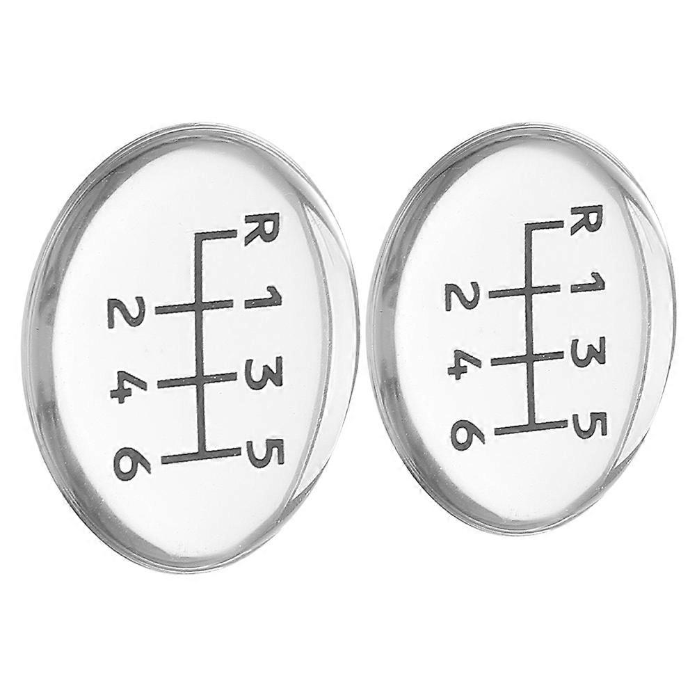 شارات ناقل الحركة الدائري لناقل الحركة اليدوي - غطاء مقبض تروس متين بتصميم الانزلاق ، مجموعة ملصقات ديكور داخلي أنيقة للسيارة من 2