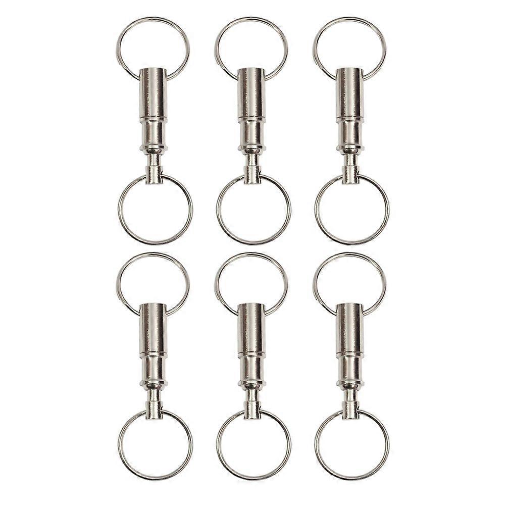 Quick Release Keychain Heavy Duty Iron Key Holder for Keys 6Pcs
