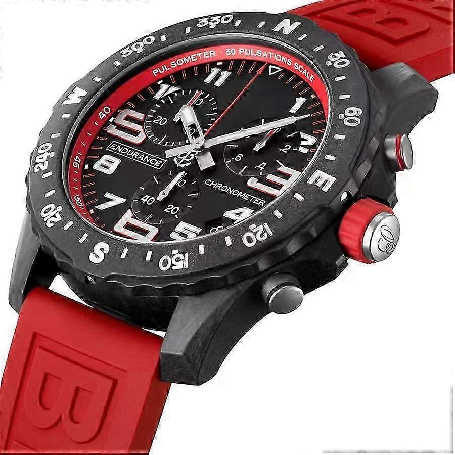 שעון כרונוגרף גברים קוורץ יוקרתי ספורט שעון יד רב תכליתי שישה פינים מקצועי שעוני גברים